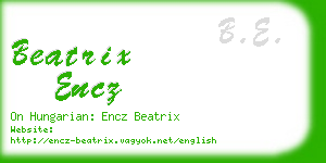 beatrix encz business card